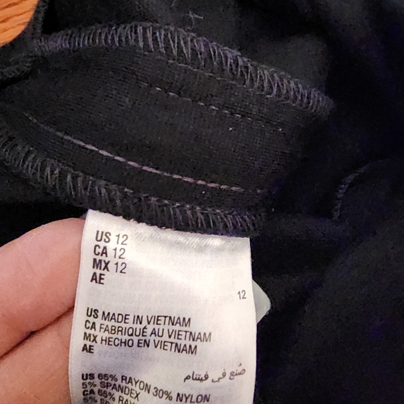 INC International Concepts Black Straight Leg Pants Gold Zipper Detail - Picture 8 of 8